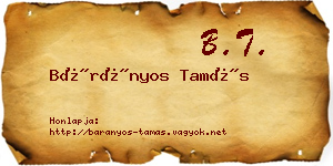 Bárányos Tamás névjegykártya